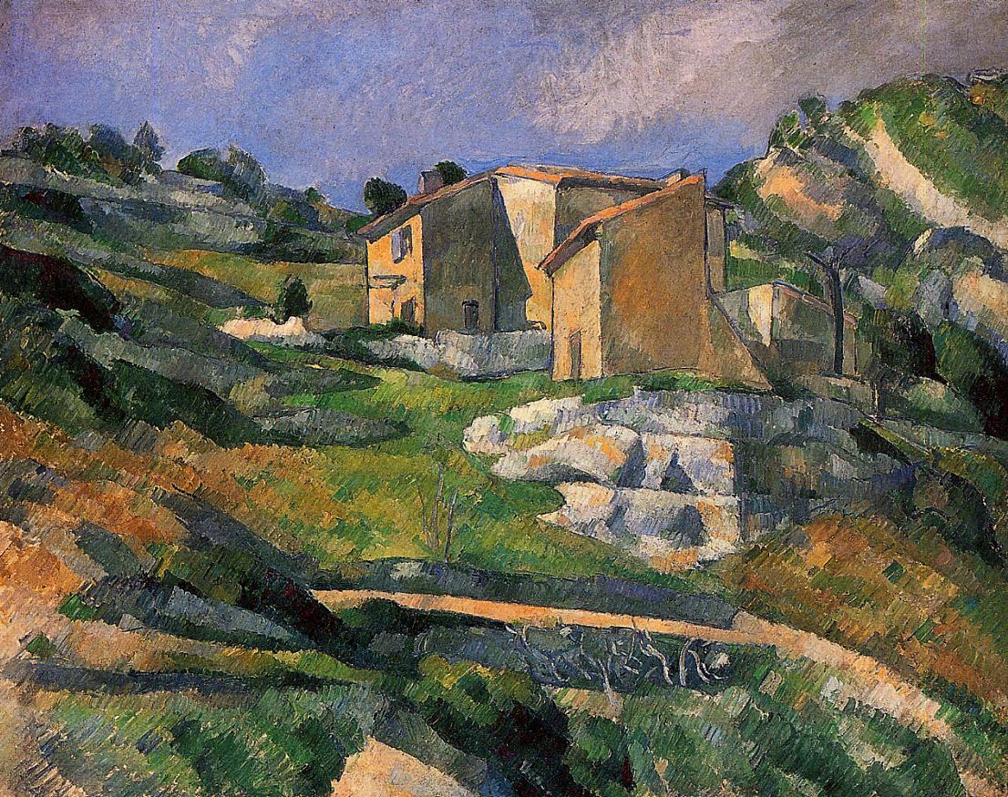 Houses in Provence - Paul Cezanne Painting